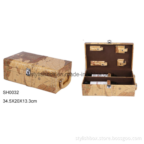 PU Leather Wine Carrier for Two Bottles (SH0032)